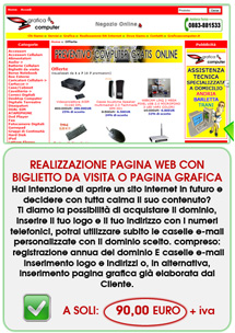 REALIZZAZIONE PAGINA WEB CON BIGLIETTO DA VISITA O PAGINA GRAFICA